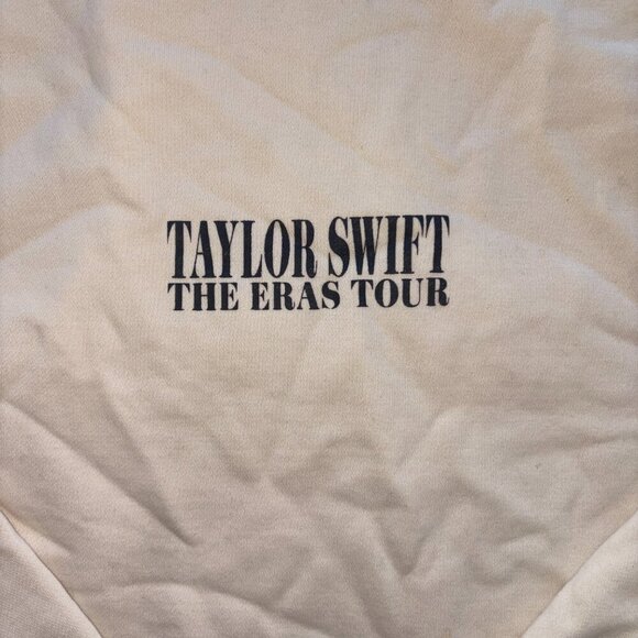 Taylor Swift The Eras Tour Official Merchandise Beige Hoodie Sweatshirt Size 2XL - Picture 5 of 12